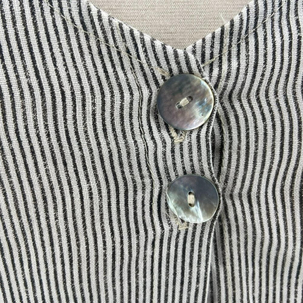 Goddess Gear Organic Linen Striped Sleeveless Top Womens XL - Picture 2 of 6